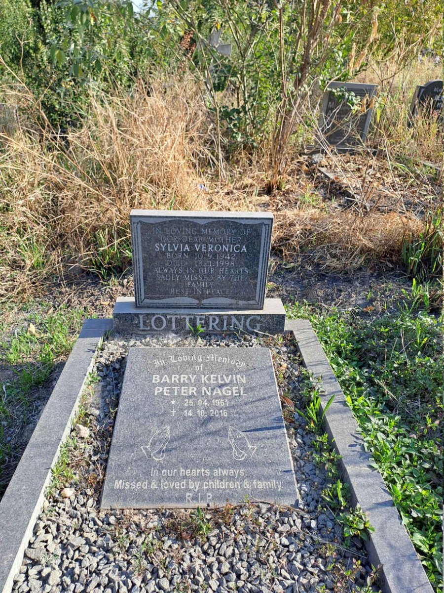 LOTTERING Sylvia Veronica 1942-1998 :: NAGEL Barry Kelvin Peter 1951-2016