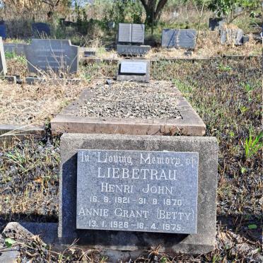 LIEBETRAU Henri John 1821-1970 & Annie Grant 