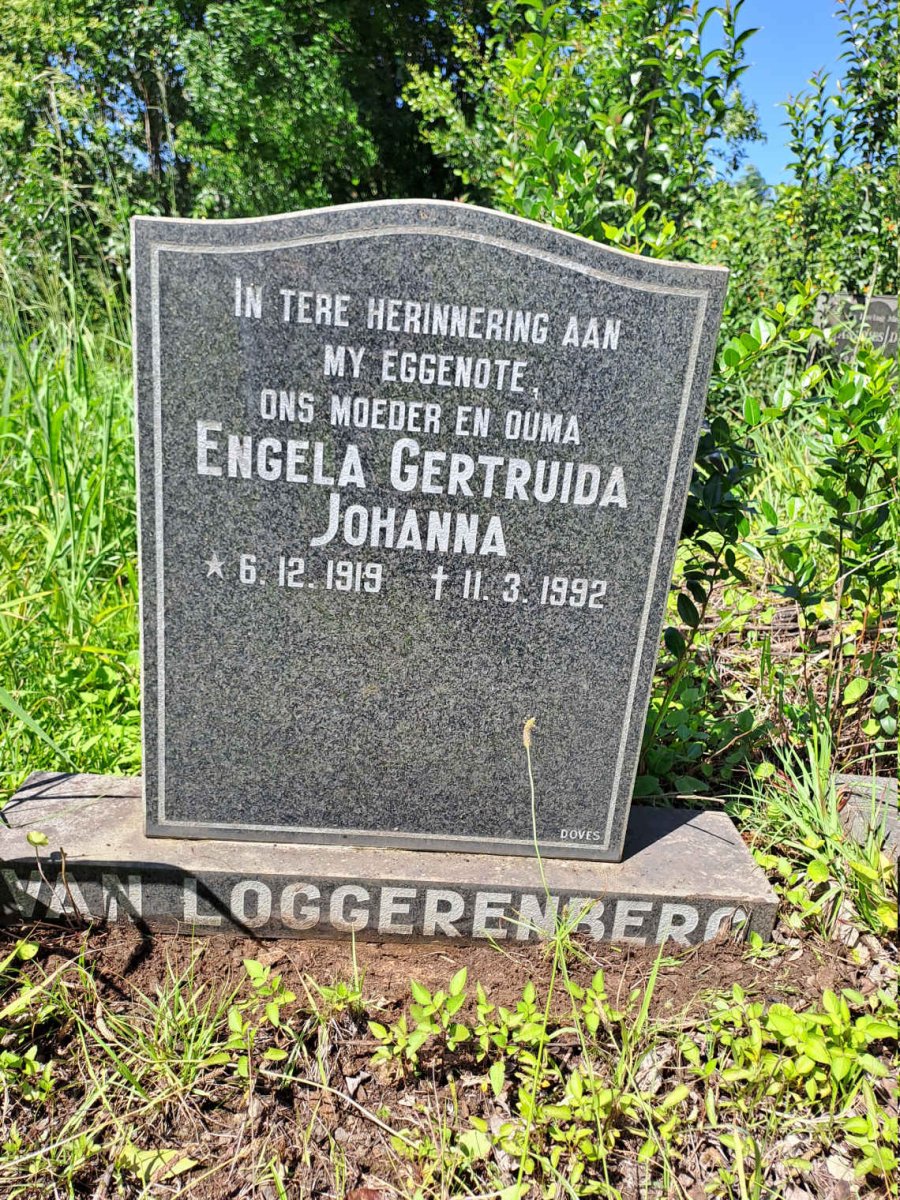 LOGGERENBERG Engela Gertruida Johanna, van 1919-1992