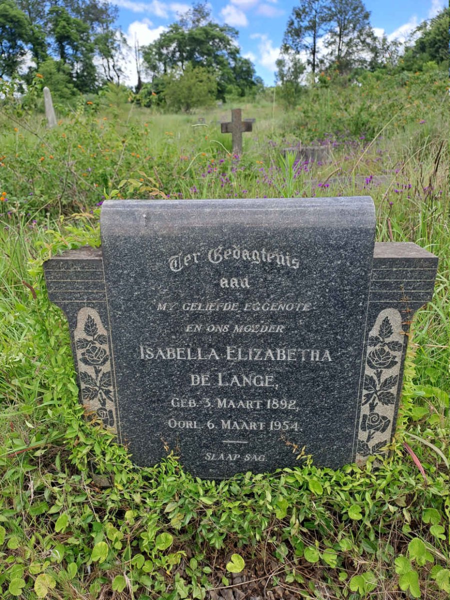 LANGE Isabella Elizabetha, de 1892-1954
