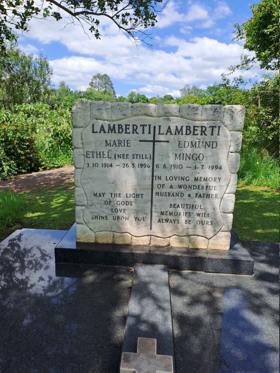 LAMBERTI Edmund Mingo 1910-1994 & Marie Ethel STILL 1914-1996