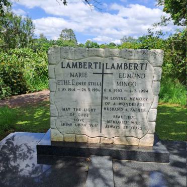 LAMBERTI Edmund Mingo 1910-1994 & Marie Ethel STILL 1914-1996