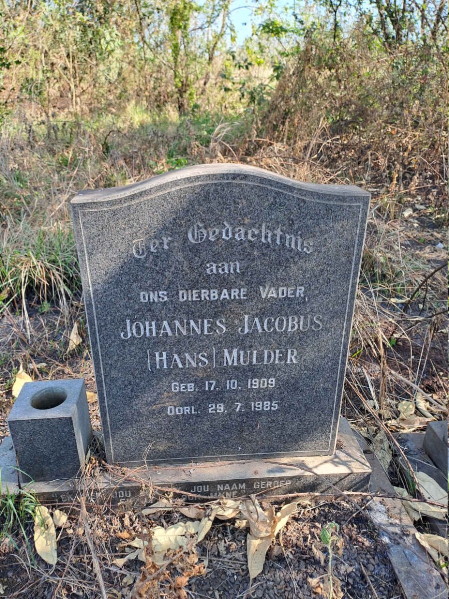 MULDER Johannes Jacobus 1909-1985