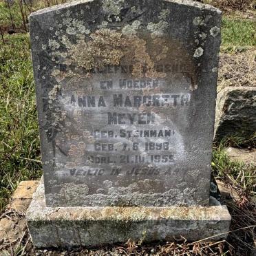 MEYER Anna Margreth nee STEINMAN 1898-1955