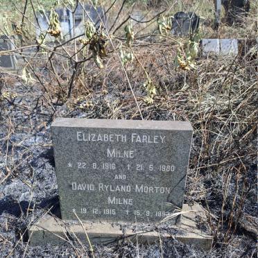 MILNE David Ryland Morton 1915-1993 & Elizabeth Farley 1916-1980