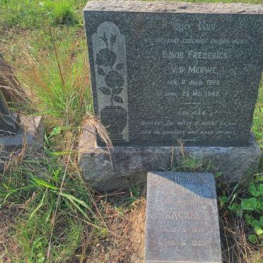 MERWE David Frederick, van der 1908-1949 & Rachel 1910-1982