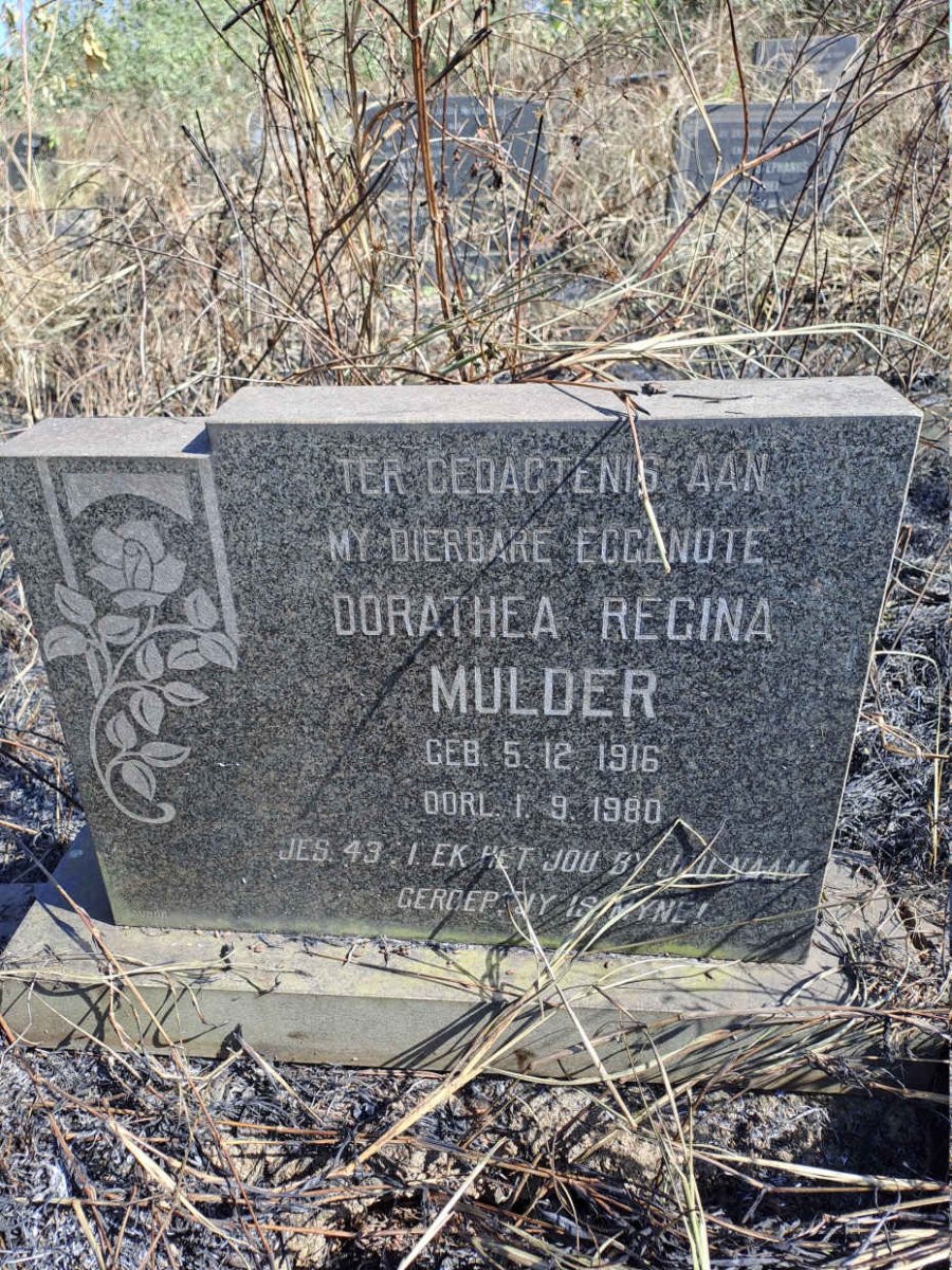 MULDER Dorathea Regina 1916-1980