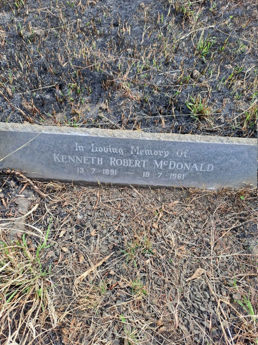 McDONALD Kenneth Robert 1891-1961