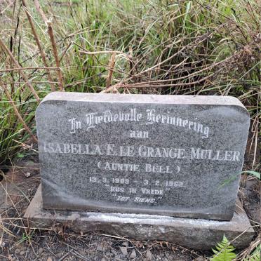 MULLER Isabella E. Le Grange 1909-1962