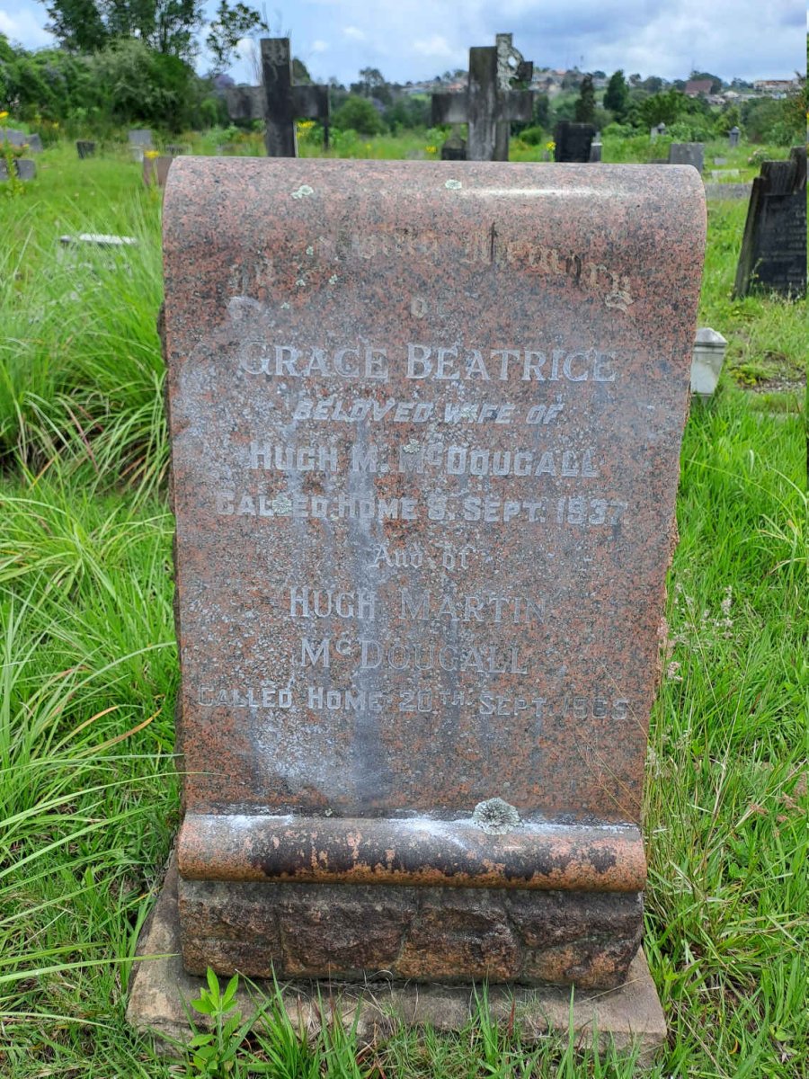 MCDOUGALL Hugh Martin -1965 & Grace Beatrice -1937