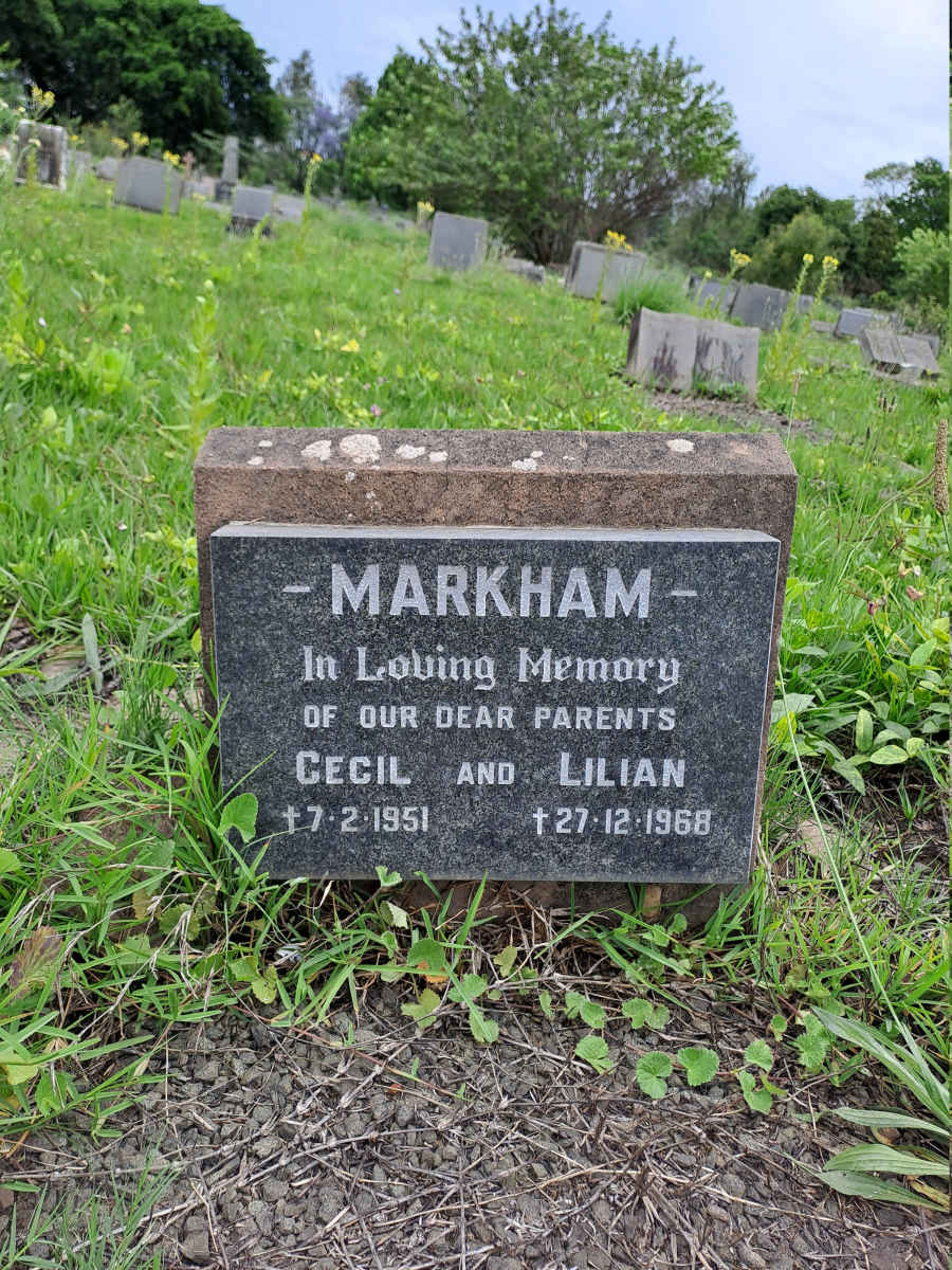 MARKHAM Cecil -1951- Lilian -1968