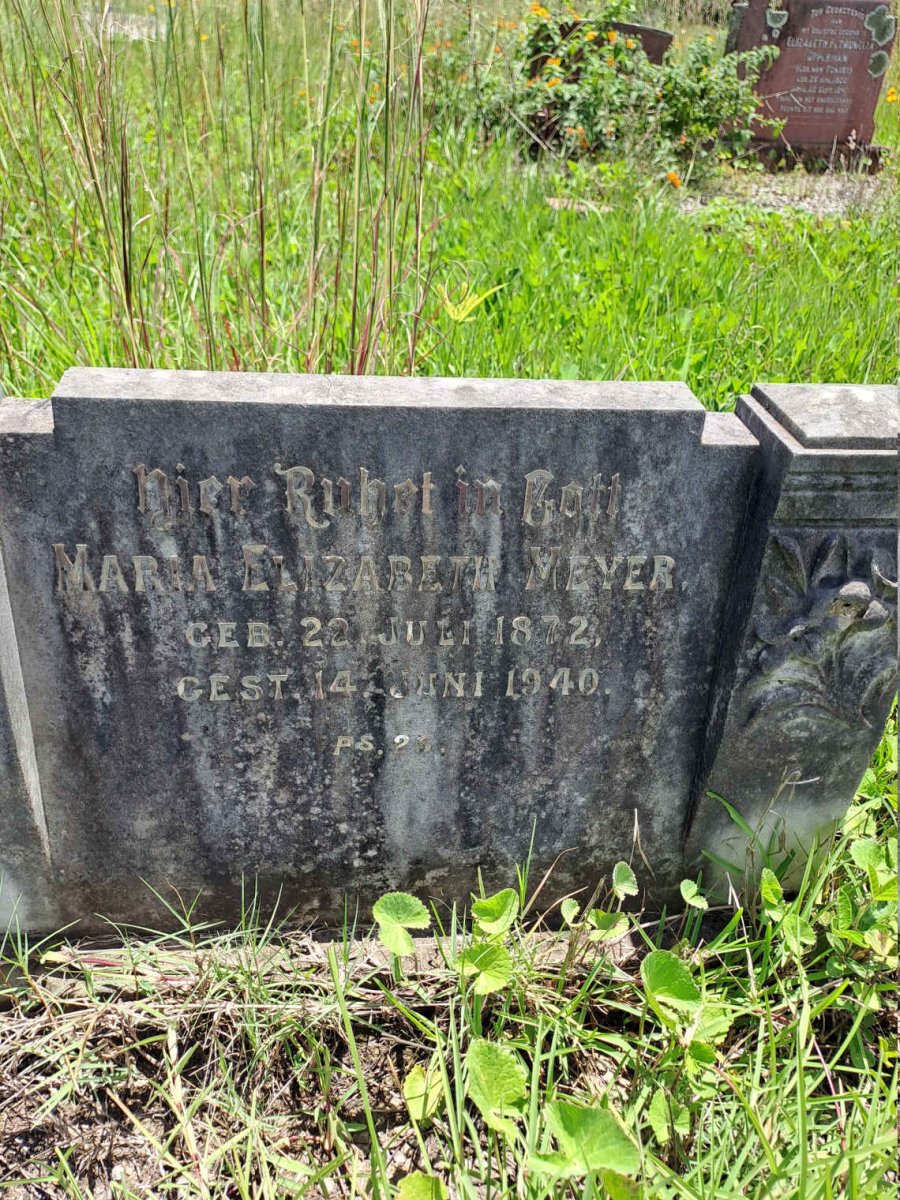 MEYER Maria Elizabeth 1872-1940