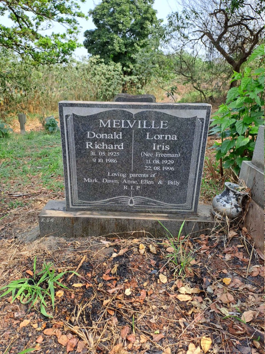 MELVILLE Donald Richard 1925-1986 & Lorna Iris FREEMAN 1929-1996