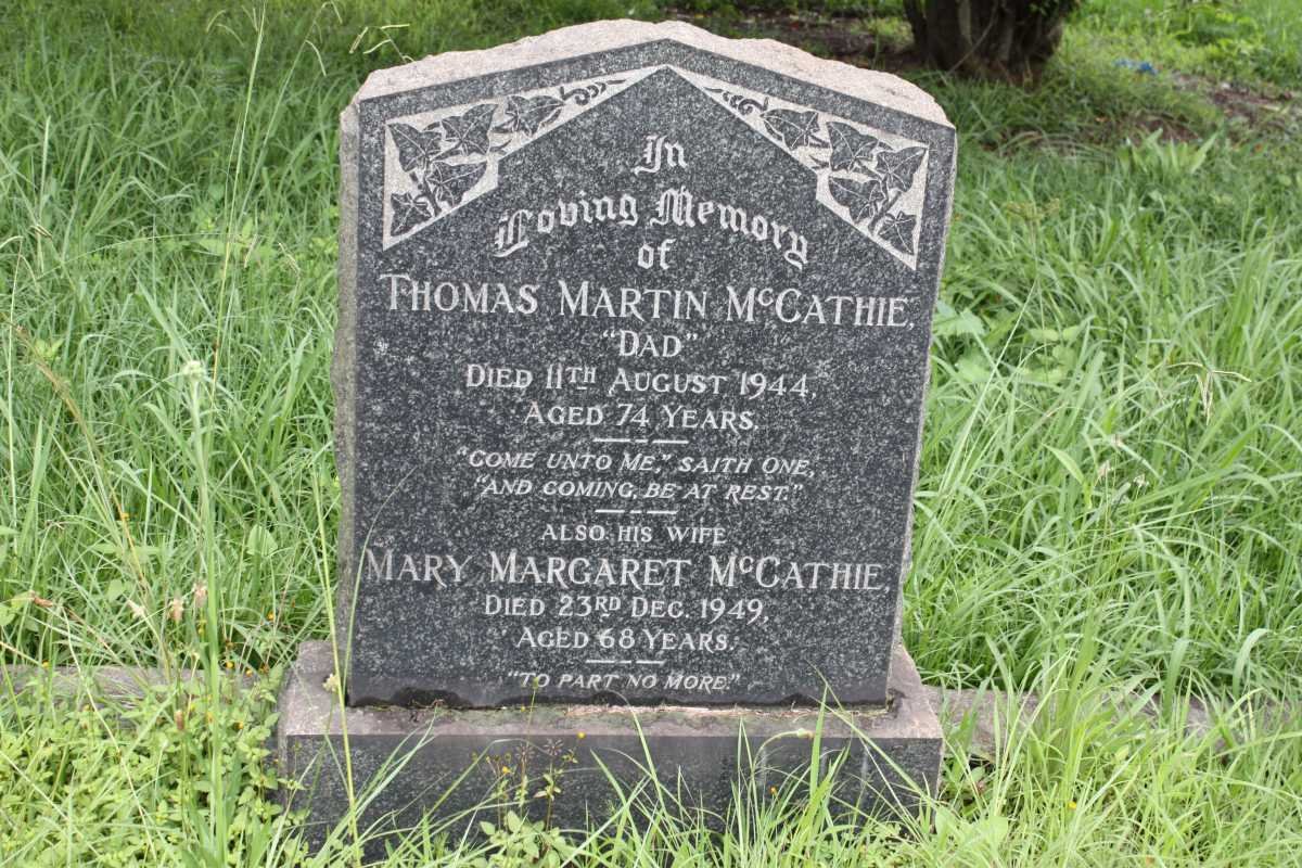 McCATHIE Thomas Martin -1944 &amp; Mary Margaret -1949