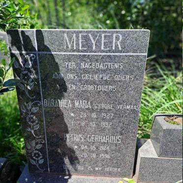 MEYER Petrus Gerhardus 1924-1996 & Dorathea Maria 1927-1992