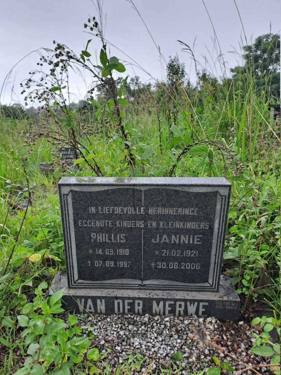 MERWE Phillis, van der 1910-1997 :: VAN DER MERWE Jannie 1921-2006 