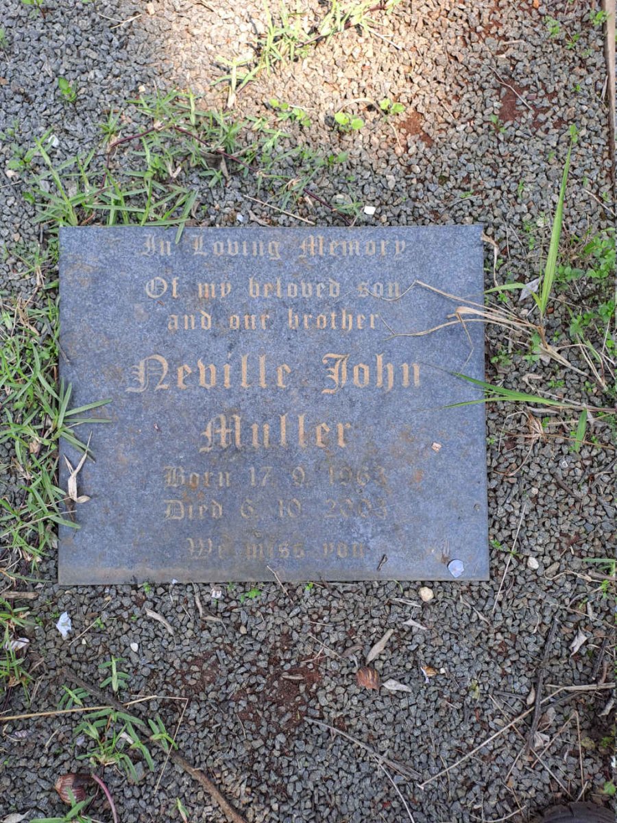 MULLER Neville John 1963-2003