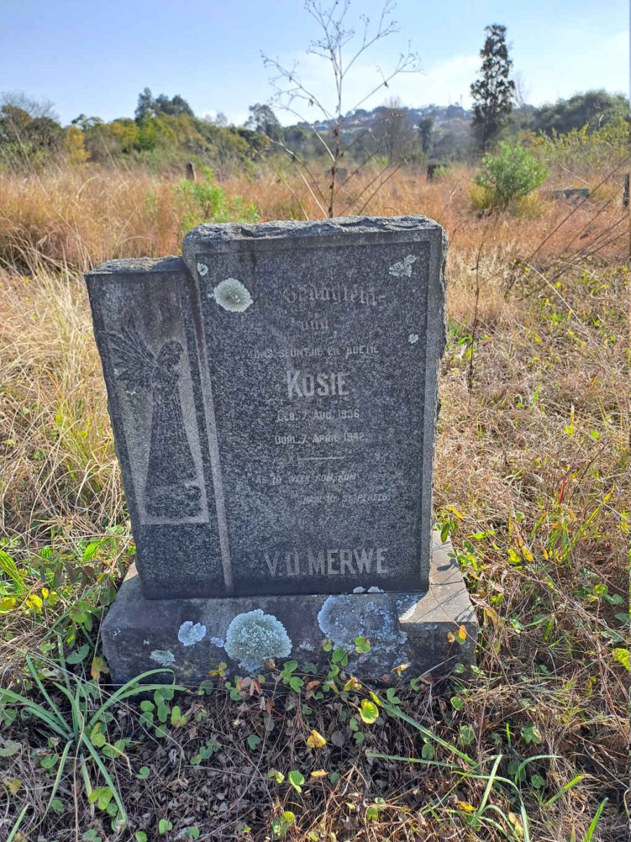 MERWE Kosie, v.d. 1936-1942