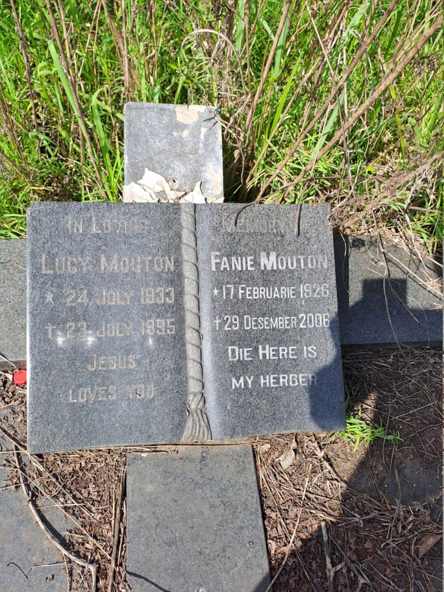 MOUTON Fanie 1926-2006 & Lucy 1933-1995
