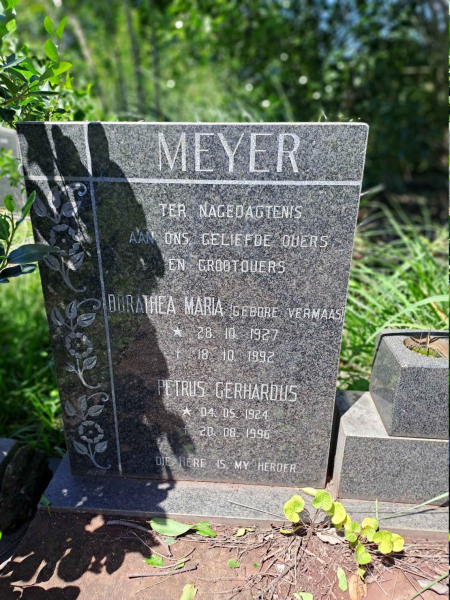 MEYER Petrus Gerhardus 1924-1996 & Dorathea Maria 1927-1992