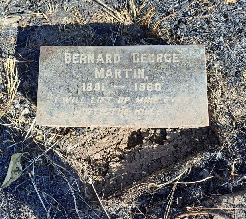 MARTIN Bernard George 1891-1960