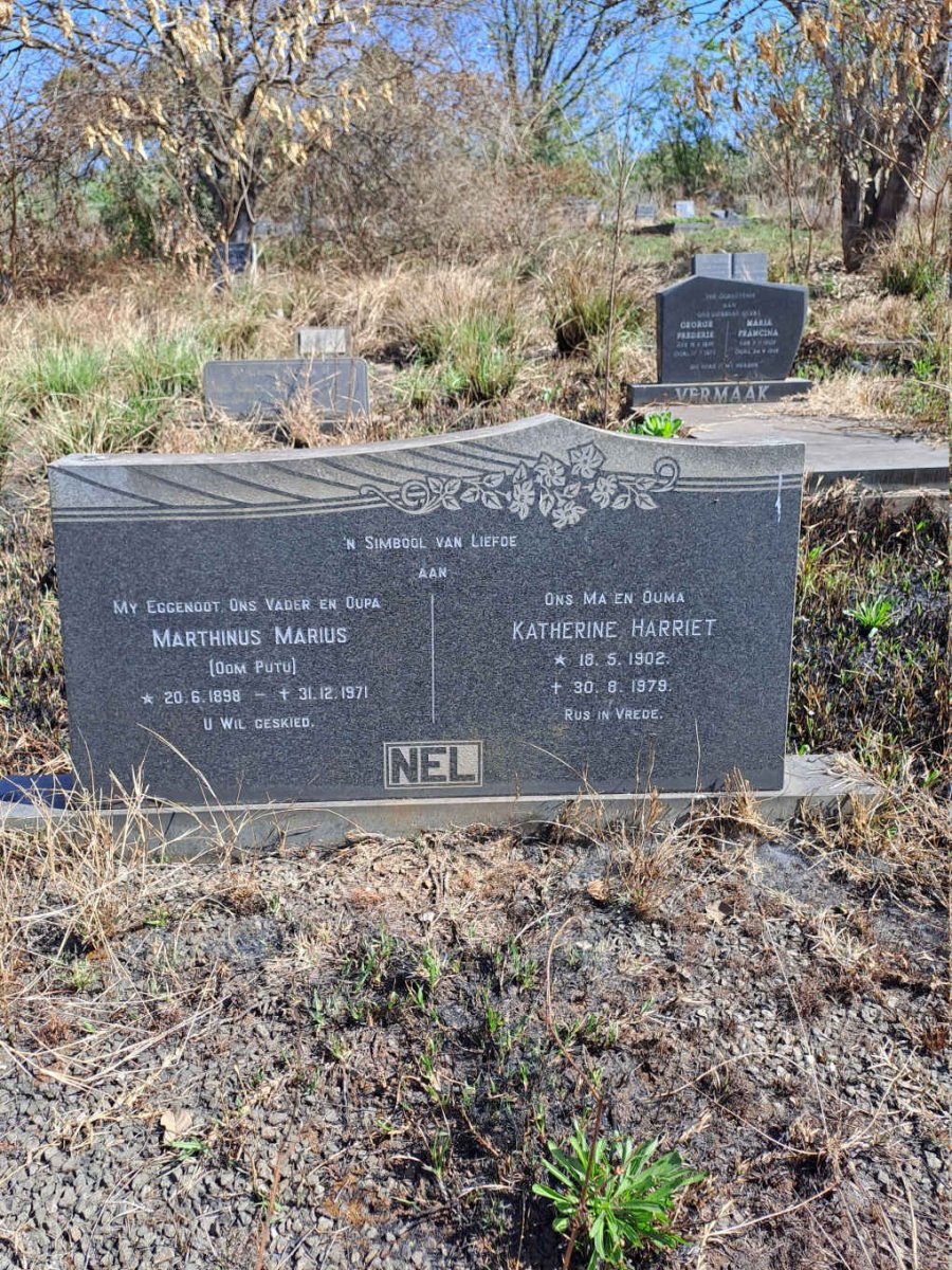 NEL Marthinus Marius 1898-1971 & Katherine Harriet 1902-1979