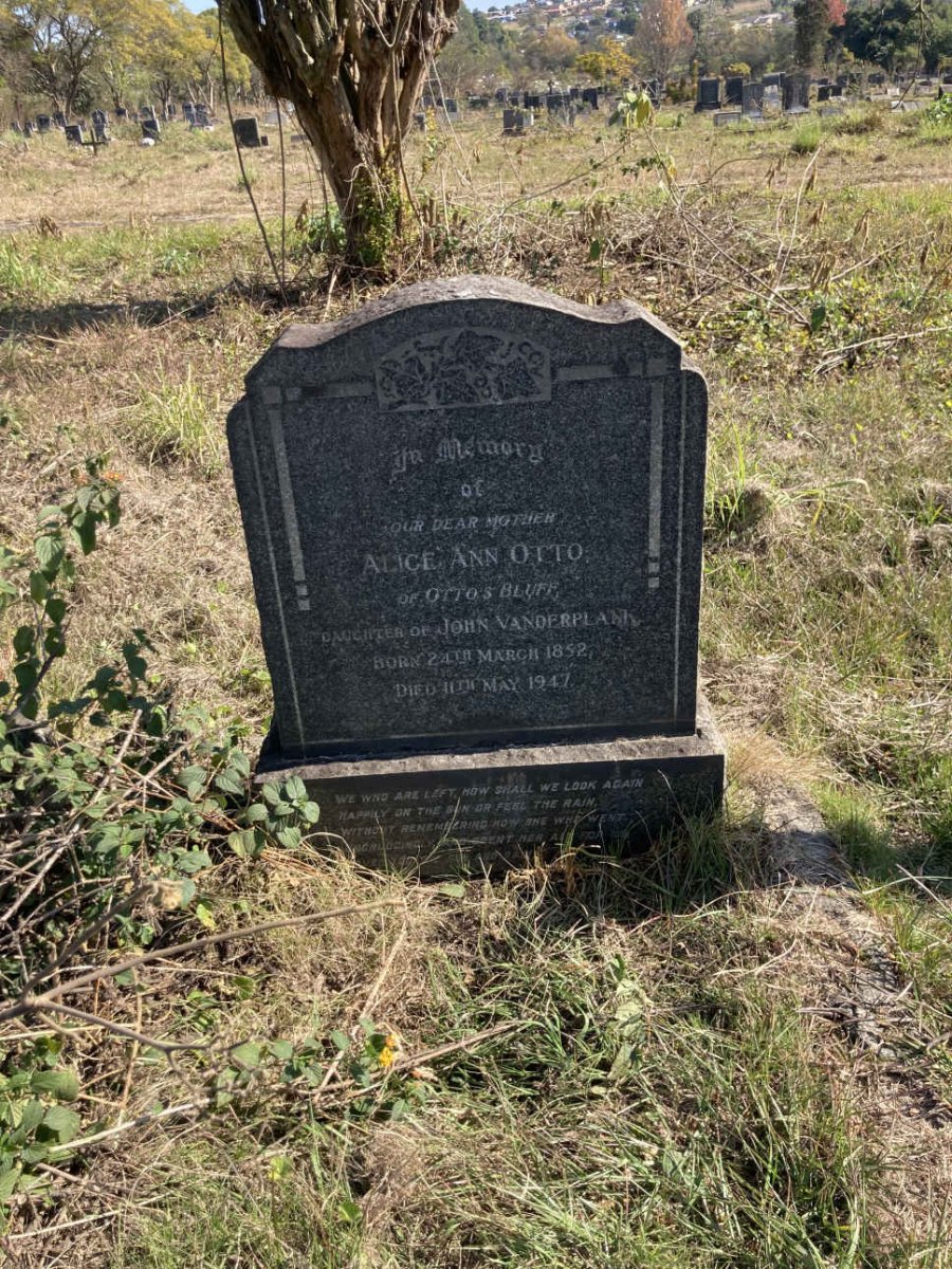 OTTO Alice Ann nee VANDERPLANK 1852-1947