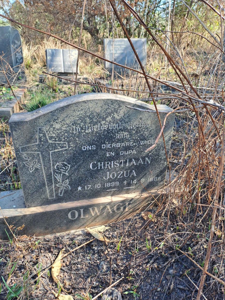 OLWAGE Christiaan Jozua 1899-1985