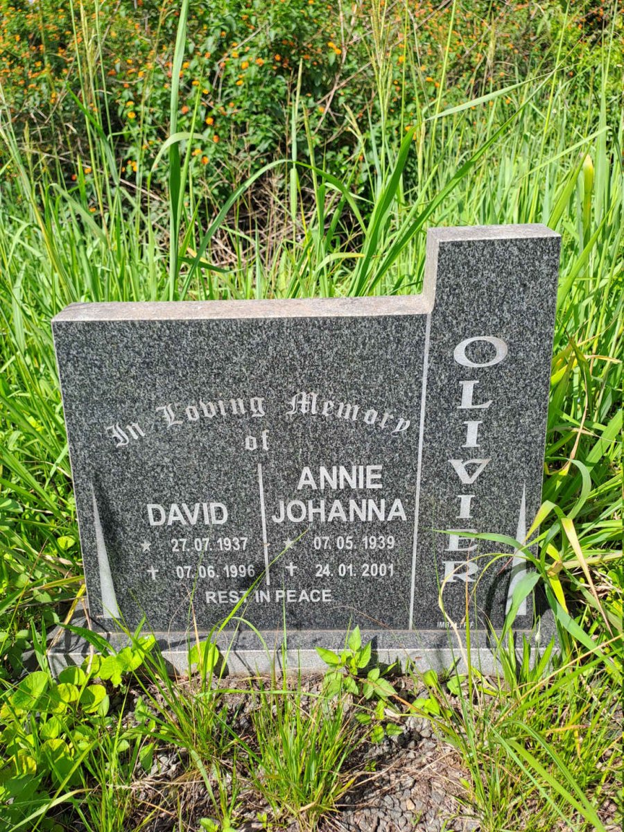 OLIVIER David 1937-1996 & Annie Johanna 1939-2001