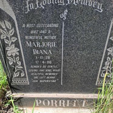 PORRITT Marjorie Diana 1928-1986