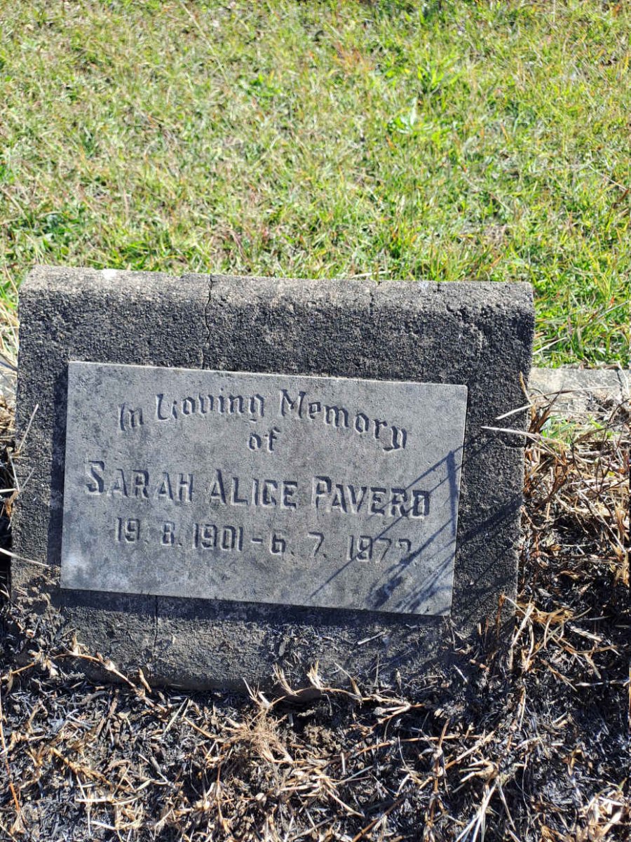 PAVERD Sarah Alice 1901-1972