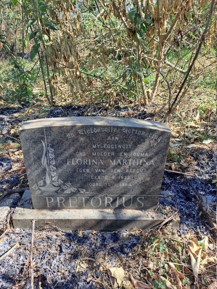 PRETORIUS Florina Marthina nee VAN DEN BERGH 1932-1984