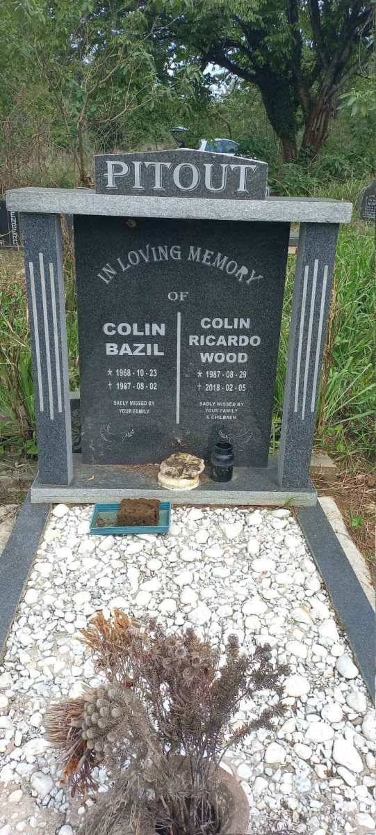 PITOUT Colin Bazil 1968-1987 :: WOOD Colin Ricardo 1987-2018 