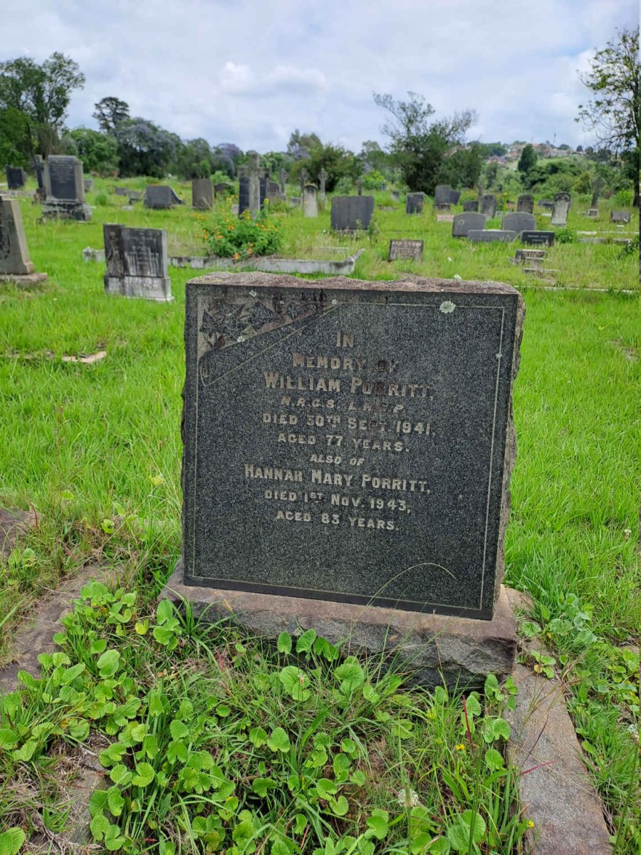 PORRITT William -1941 & Hannah Mary -1943