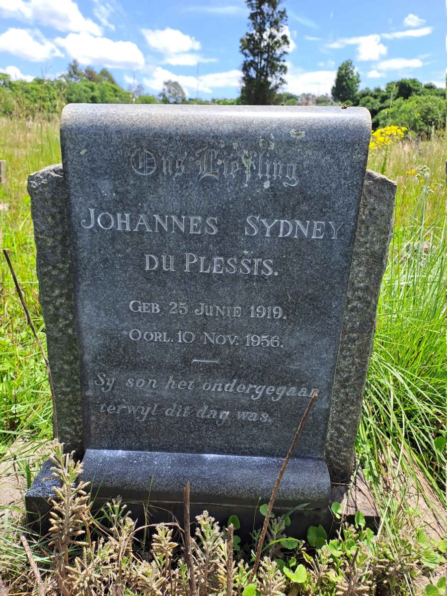 PLESSIS Johannes Sydney, du 1919-1956