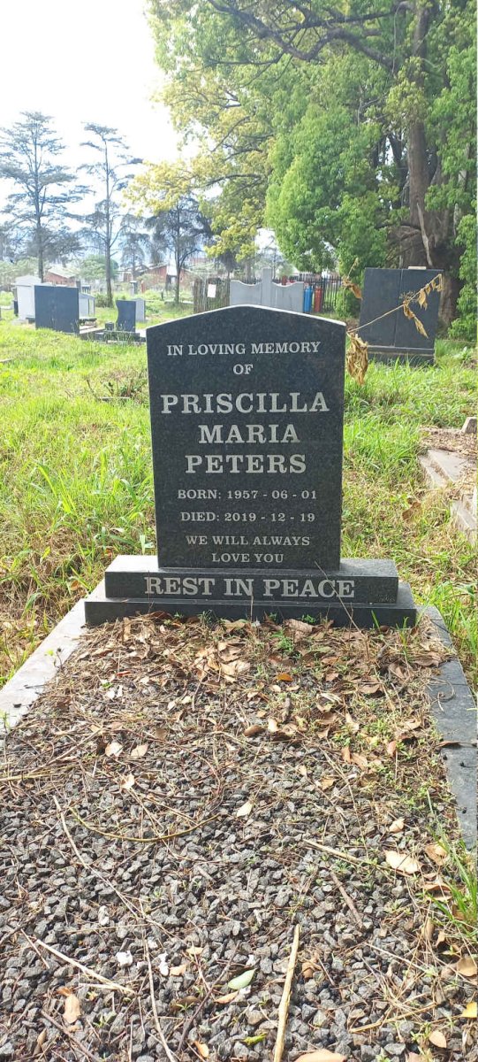 PETERS Priscilla Maria 1957-2019