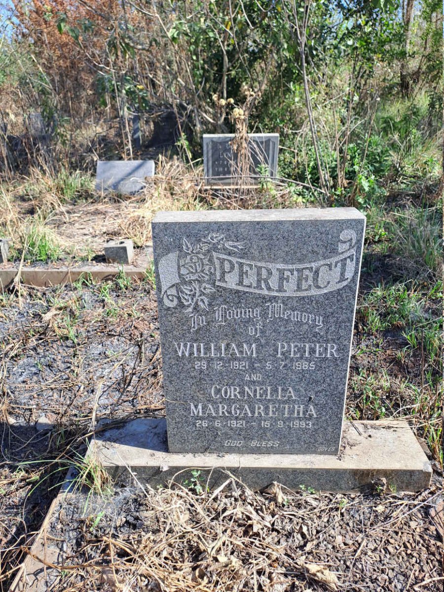 PERFECT William Peter 1921-1985 & Cornelia Margaretha 1921-1993