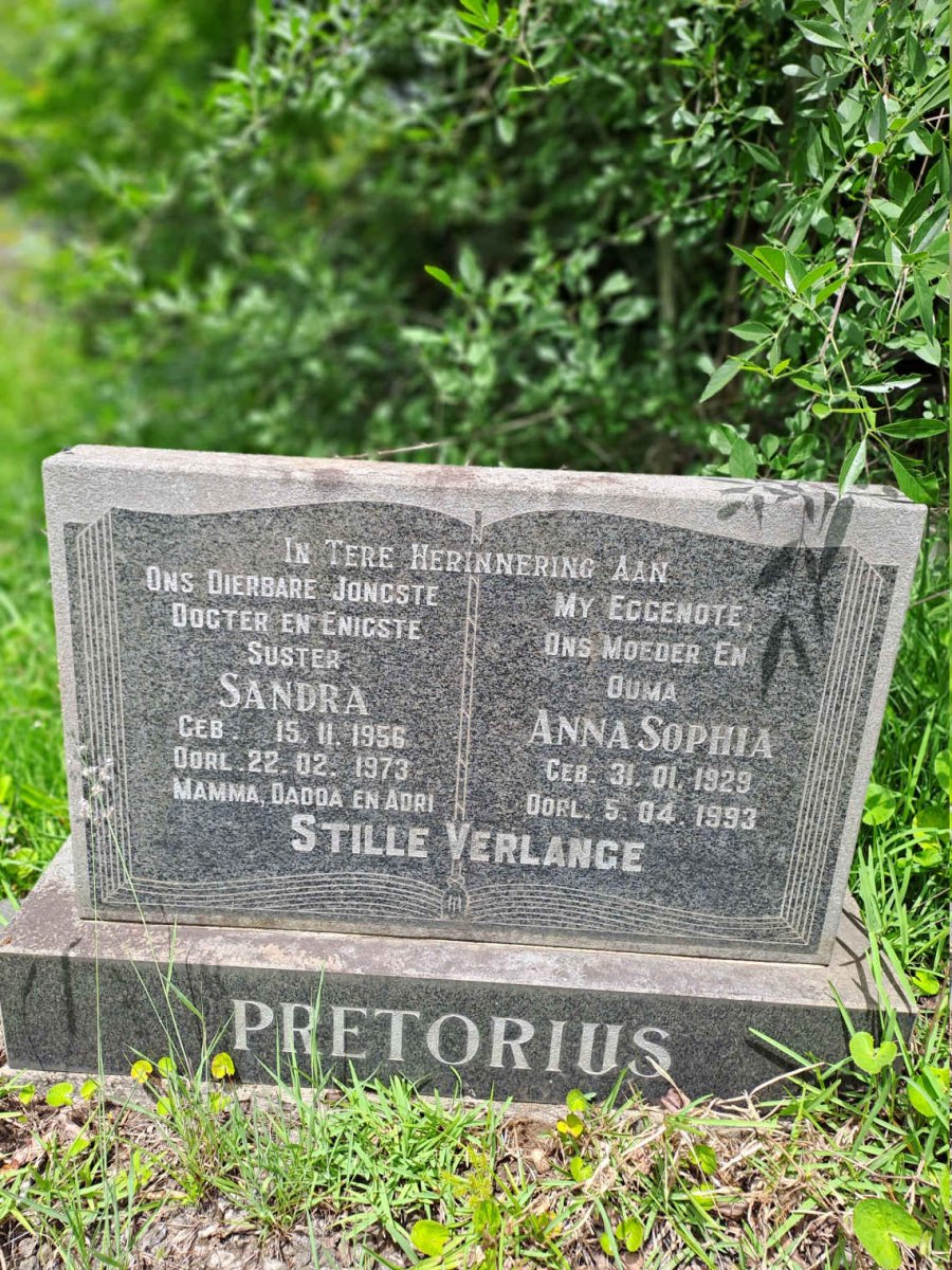 PRETORIUS Anna Sophia 1929-1993 :: PRETORIUS Sandra 1956-1973