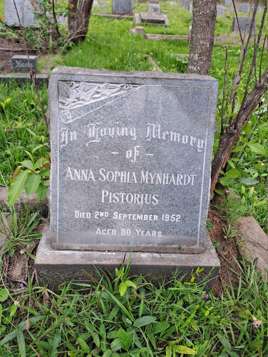 PISTORIUS Anna Sophia Mynhardt -1952