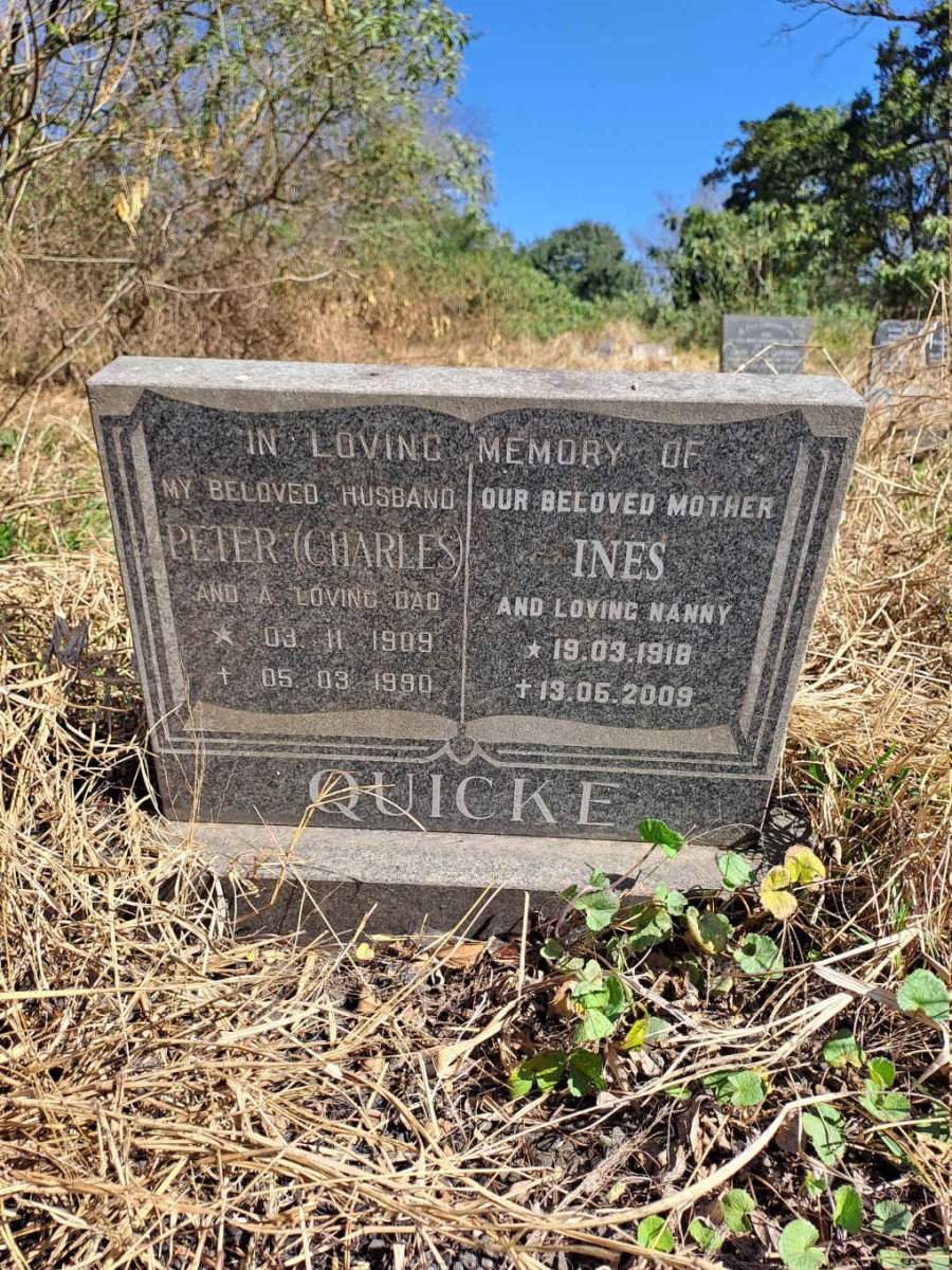 QUICKE Peter Charles 1909-1990 & Ines 1918-2009