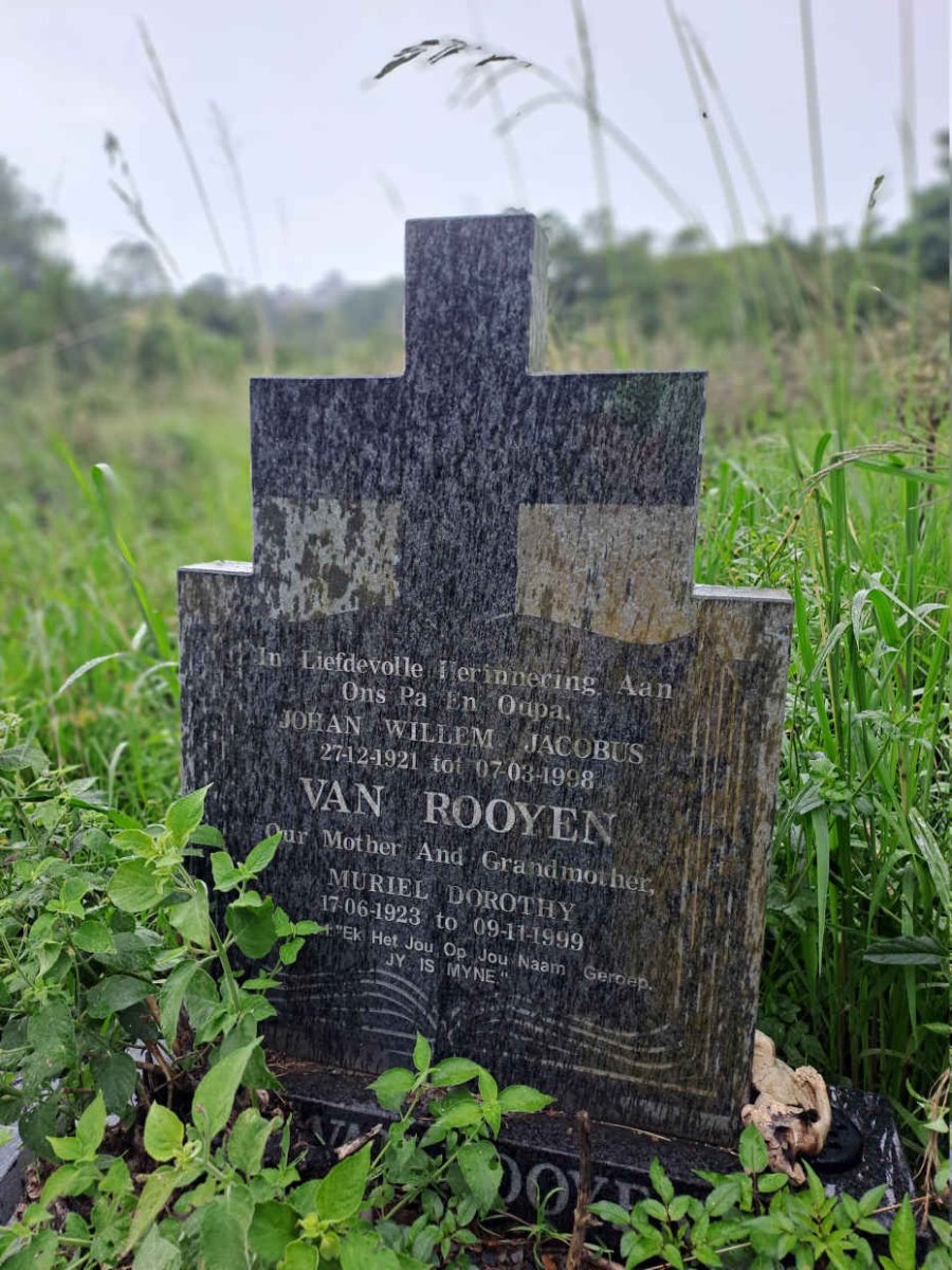 ROOYEN Johan Willem Jacobus, van 1921-1998 & Muriel Dorothy 1923-1999