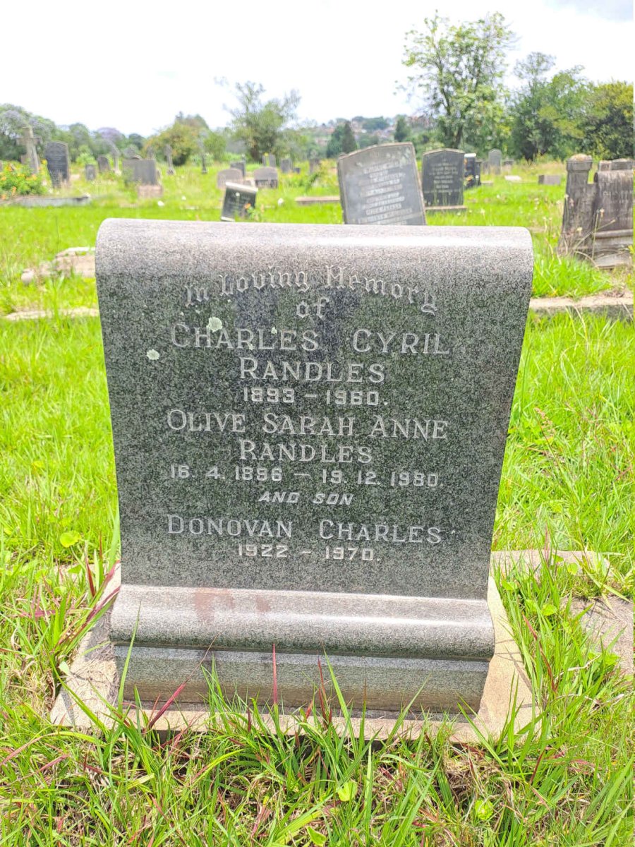 RANDLES Charles Cyril 1893-1960 & Olive Sarah Anne 1896-1980 :: RANDLES Donovan Charles 1922-1970