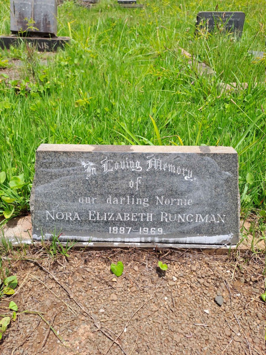 RUNCIMAN Nora Elizabeth 1887-1969