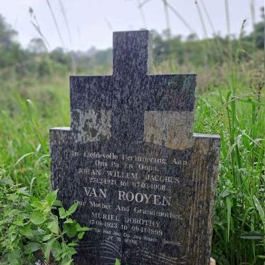 ROOYEN Johan Willem Jacobus, van 1921-1998 & Muriel Dorothy 1923-1999