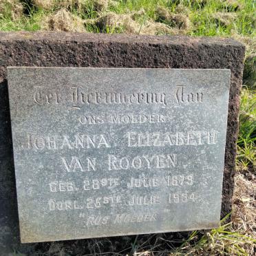 ROOYEN Johanna Elizabeth, van 1879-1934