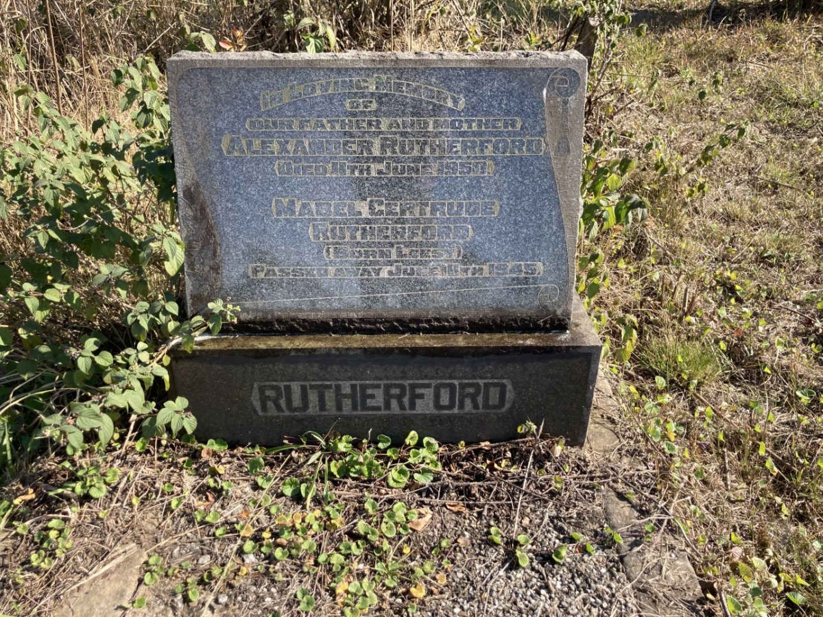 RUTHERFORD Alexander -1957 & Mabel Gertrude LEESY -1945