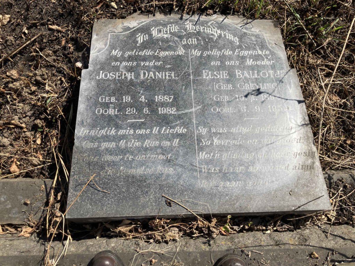 RAUBENHEIMER Joseph Daniel 1887-1982 & Elsie Ballotje GREYLING 1894-19?? _1