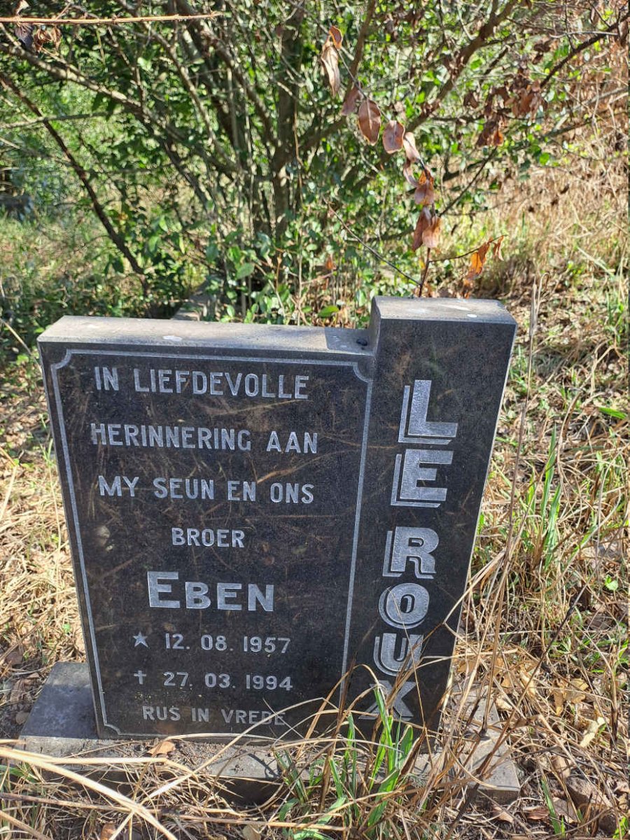 ROUX Eben, le 1957-1994