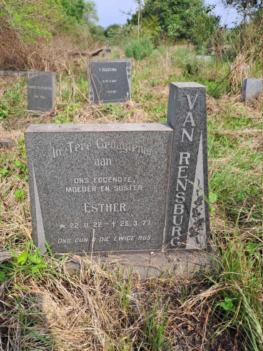 RENSBURG Esther, van 1922-1977