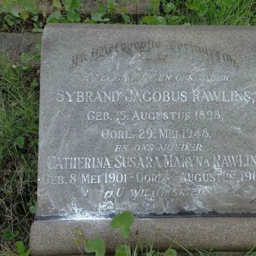 RAWLINS Sybrand Jacobus 1898-1948 & Catherina Susara Maryna 1901-1960